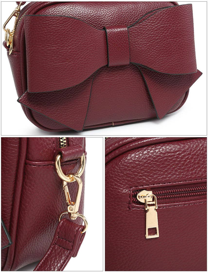 Beau Lilac Crossbody Bow Bag