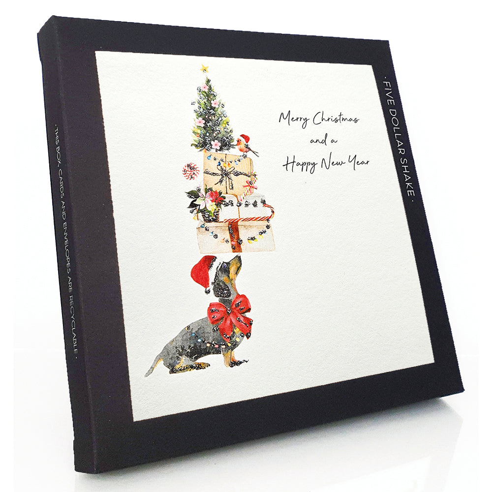 Five Dollar Shake Merry Christmas (Dog) Boxed Christmas Card