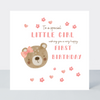 Adorable Little Girl First Birthday Card
