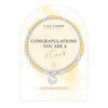 Life Charms Gold and White Congratulations Affirmations Bracelet - More Than Just a Gift | Narborough Hall