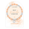 Life Charms Peach and Silver Best Friends Forever Affirmations Bracelet - More Than Just a Gift | Narborough Hall
