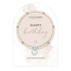 Life Charms Cream and Coral Happy Birthday Affirmations Bracelet - More Than Just a Gift | Narborough Hall