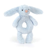 Jellycat Bashful Blue Bunny Ring Rattle