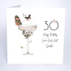 Five Dollar Moonlight & Martinis 30 Some Girls Sparkle Birthday Card