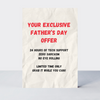Premium Package Father's Day Offer Card