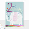 Goodies Happy 2nd Birthday Elephant Card