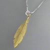 Iris & Miel Sterling Silver Gold Plated Feather Necklace