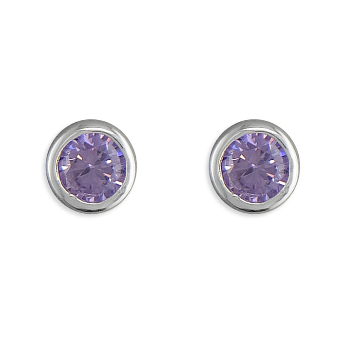 Iris & Miel Light Amethyst Stud Earrings