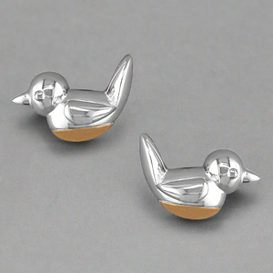 Iris & Miel Sterling Silver and Rose Gold Robin Earrings - More Than Just a Gift | Narborough Hall