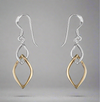 Sterling Silver & Rose Gold Interlocking Drop Earrings - More Than Just a Gift | Narborough Hall