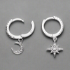 Sterling Silver CZ Star & Moon Huggie Earrings - More Than Just a Gift | Narborough Hall