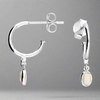 Sterling Silver CZ Opal Charm Hoop Earrings - More Than Just a Gift | Narborough Hall