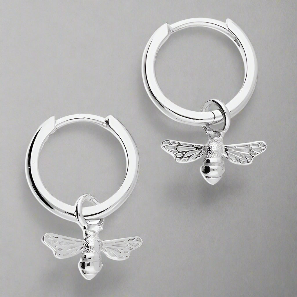 Iris & Miel Sterling Silver Bumble Bee Huggie Hoop - More Than Just a Gift | Narborough Hall