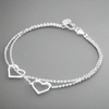 Sterling Silver Double Hearts Bracelet - More Than Just a Gift | Narborough Hall