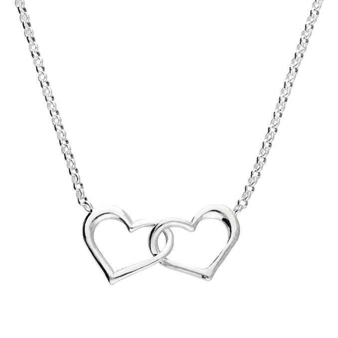 Sterling Silver Interlinked Open Heart Necklace - More Than Just a Gift | Narborough Hall