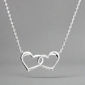 Sterling Silver Interlinked Open Heart Necklace - More Than Just a Gift | Narborough Hall