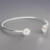 Iris & Miel Sterling Silver Daisy Bangle Bracelet