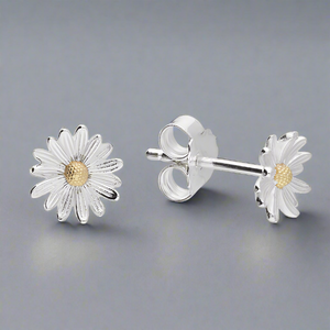 Iris & Miel Two Toned Daisy Stud Earrings - More Than Just a Gift | Narborough Hall