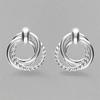 Sterling Silver Triple Small Circle Drop Stud Earrings - More Than Just a Gift | Narborough Hall