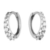 Sterling Silver Graduated CZ Mini Huggie