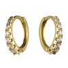 Sterling Silver Gold-plated Graduated CZ Mini Huggie