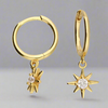 Sterling Silver Gold Plated Star Huggie Hoops - More Than Just a Gift | Narborough Hall