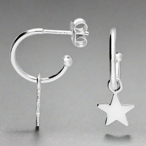 Sterling Silver Star Hoop Earrings - More Than Just a Gift | Narborough Hall