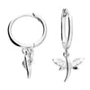 Iris & Miel Sterling Silver CZ Dragonfly Huggie Earrings