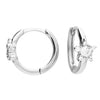 Sterling Silver CZ Star Hinged Huggie Earrings - More Than Just a Gift | Narborough Hall
