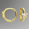 Gold Plated Sterling Silver Star CZ Huggie Hoop Earrings. - More Than Just a Gift | Narborough Hall