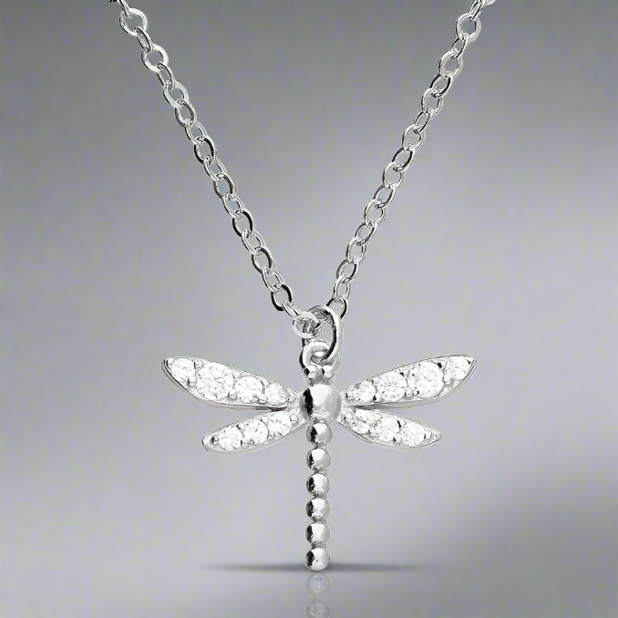 Iris & Miel Sterling Silver CZ Dragonfly Necklace - More Than Just a Gift | Narborough Hall