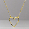 Gold Plated Sterling Silver Small Open Heart Necklace - More Than Just a Gift | Narborough Hall