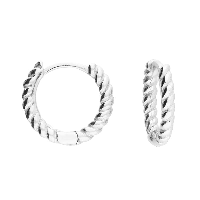 Sterling Silver Twist Hoop Earrings - More Than Just a Gift | Narborough Hall