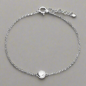 Sterling Silver Single Crystal Bracelet - More Than Just a Gift | Narborough Hall