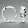 Iris & Miel Sterling Silver Leaf Huggie Hoop Earrings