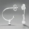 Sterling Silver Hoop with CZ Heart - More Than Just a Gift | Narborough Hall