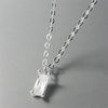 Sterling Silver CZ Rectangle Necklace - More Than Just a Gift | Narborough Hall