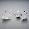Iris & Miel Sterling Silver and CZ Leaf Stud Earrings - More Than Just a Gift | Narborough Hall