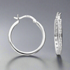 Sterling Silver Cubic Zirconia Baguette Hoop Earrings - More Than Just a Gift | Narborough Hall