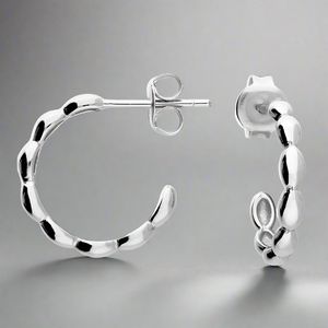 Sterling Silver Seed Stud Hoop Earring - More Than Just a Gift | Narborough Hall