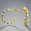 Sterling Silver Gold Plated Seed Stud Hoop Earring - More Than Just a Gift | Narborough Hall
