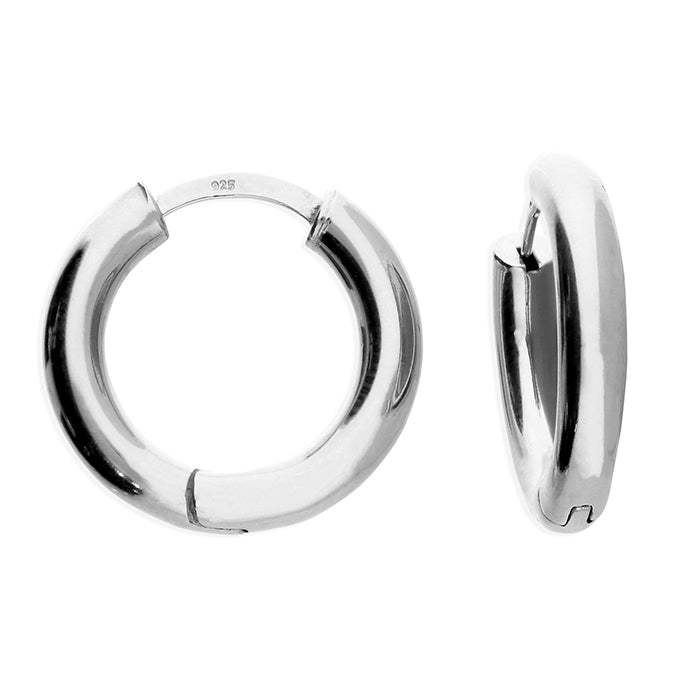 Sterling Silver Plain Hinged Tube Hoop - More Than Just a Gift | Narborough Hall