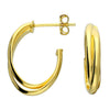 Sterling Silver Gold Russian Hoop Stud Earrings - More Than Just a Gift | Narborough Hall