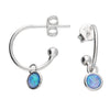 Sterling Silver Blue Opal Hoops - More Than Just a Gift | Narborough Hall