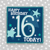 Hip Hip Hooray Boy Aged 16 Birthday Card