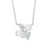 Sterling Silver Pearl Cluster Necklace