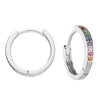 Sterling Silver Rainbow Huggie Hoops - Silver - More Than Just a Gift | Narborough Hall