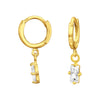 Sterling Silver Gold Plated Baguette Huggies - More Than Just a Gift | Narborough Hall