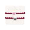 Zelly Red/Gold Heart Bangle Bands