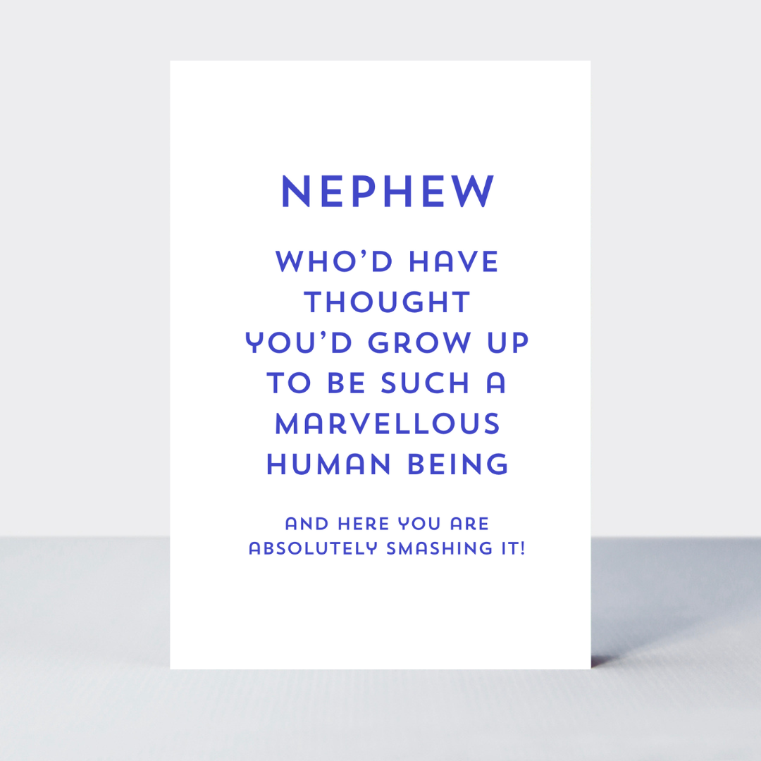 Quip Nephew Card - More Than Just a Gift | Narborough Hall